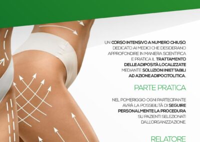 Cosa offre il corso medicina estetica teorico pratico trattamento adiposita localizzate